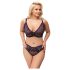 Cottelli Plus - Prozirni grudnjak set (ljubičasta) - 2XL
