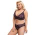 Cottelli Plus - Prozirni grudnjak set (ljubičasta) - 2XL