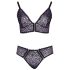 Cottelli Plus - Prozirni grudnjak set (ljubičasta) - 2XL