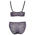 Cottelli Plus - Prozirni grudnjak set (ljubičasta) - 2XL