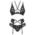 Obsessive Alessya - čipkasti donji veš set (crni)