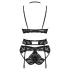Obsessive Alessya - čipkasti donji veš set (crni)