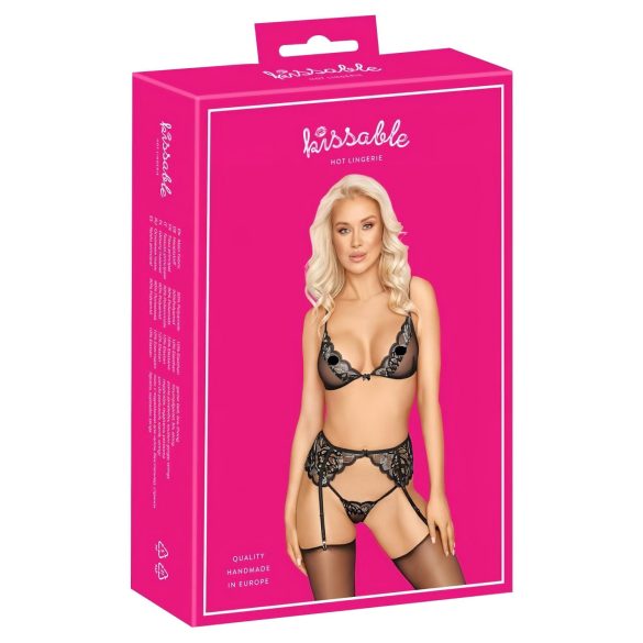 Poljubivo - set donjeg veša (crni)