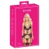 Poljubivi - roze-ljubičasti vezeni grudnjak set (crno) - L/XL