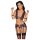 Cottelli Bondage - set donjeg veša i lisice (crno-ljubičaste) - XL