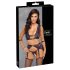 Cottelli Bondage - set donjeg veša i lisice (crno-ljubičaste) - XL