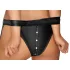 Cottelli Bondage - sjajni grudnjak set sa lisicama (crna) - M
