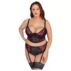   Cottelli Plus Size - подесиви грудњак сет (црвени) - 90C/XL