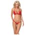 Obsessive 838-SET-3 - set crvenog čipkastog brushaltera sa trakama - L/XL