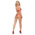 Obsessive 838-SET-3 - set crvenog čipkastog brushaltera sa trakama - L/XL