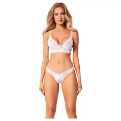 Obsessive Set Heavenlly - čipkani grudnjak set (beli)
