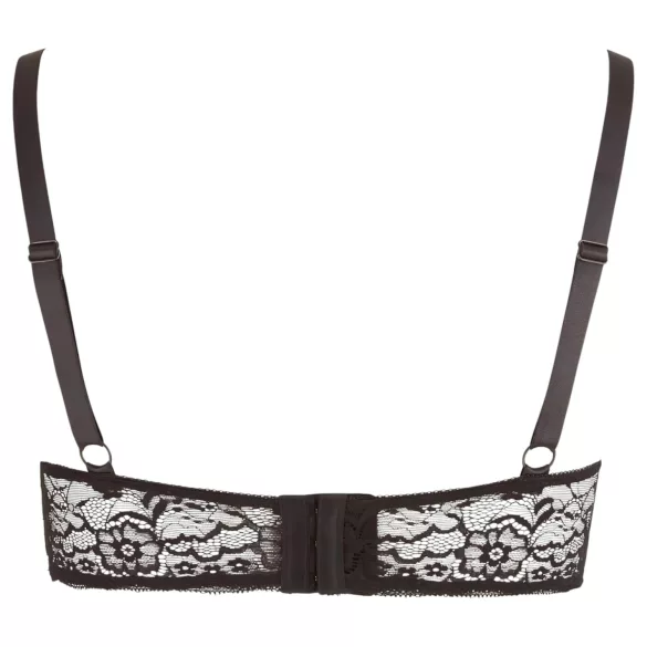 Cottelli Plus Size - crni potporni grudnjak sa prstenovima - 95E