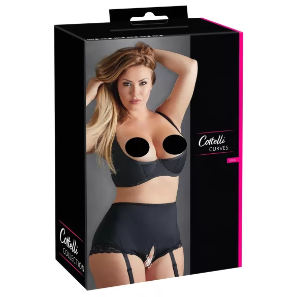 Cottelli Plus Size - podupirač za grudi sa žicom (crno) - 95E