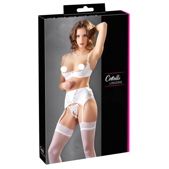 Cottelli - beleži set sa čipkom i pertlama za podizanje grudi - 80B/M