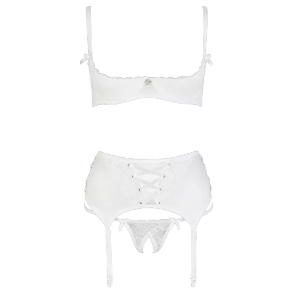 Cottelli - beleži set sa čipkom i pertlama za podizanje grudi - 80B/M