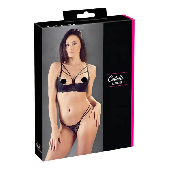 Cottelli - crni grudnjak s kaiševima i tangama - 85C/L