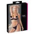 Cottelli - Set sa lancima i satenskim podizačem grudi sa cirkonima (crno) - 85B/L