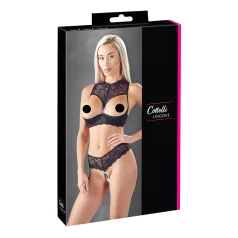 Cottelli - otkriveni grudnjak set (crni) - 80B/M