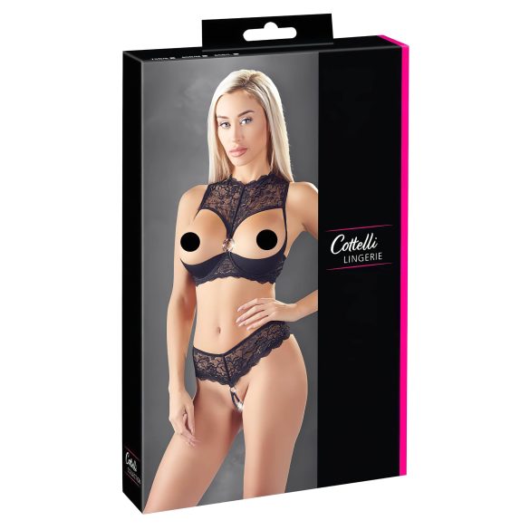 Cottelli - otkriveni grudnjak set (crni) - 80B/M