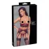 Cottelli Bondage - Crveni mat set sa čipkastim grudnjakom - M