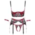 Cottelli Bondage - Crveni mat set sa čipkastim grudnjakom - M