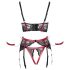 Cottelli Bondage - Crveni mat set sa čipkastim grudnjakom - M