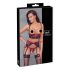 Cottelli Bondage - Crveni mat set sa čipkastim grudnjakom - XL