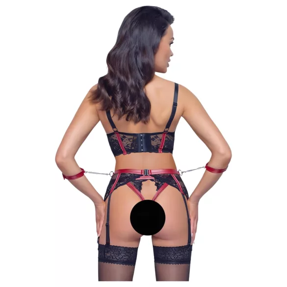 Cottelli Bondage - Crveni mat set sa čipkastim grudnjakom - XL