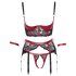 Cottelli Bondage - Crveni mat set sa čipkastim grudnjakom - XL