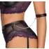 Cottelli Bondage - grudnjak set i lisice (crno-ljubičasto)