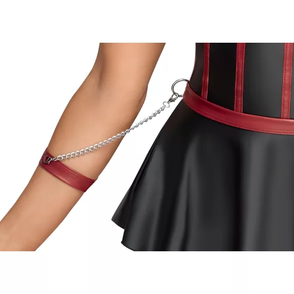 Cottelli Bondage - Sjajni set i lisice za ruke (crno) - 80B/M