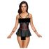 Cottelli Bondage - Sjajni set i lisice za ruke (crno) - L