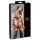 Cottelli Bondage - sjajni ukrasni bikini sa pojasom (crno)