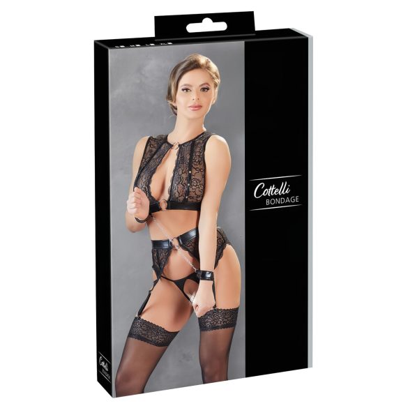 Cottelli Bondage - 4-dijelni čipkasti set veša