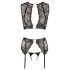 Cottelli Bondage - 4-dijelni čipkasti set veša