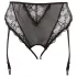 Cottelli Plus Size - čipkasti, otvoreni korzet za žene (crni) - XXXXL