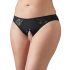 Cottelli Plus Size - čipkaste otvorene gaćice (crne) - 4XL