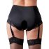 Cottelli Plus Size - Čipkasti otvori za čarape (crna)