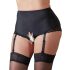 Cottelli Plus Size - Čipkasti otvori za čarape (crna)