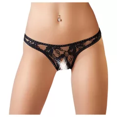 Cottelli - Seksi tanga od čipke (crna)