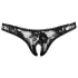 Cottelli - Seksi tanga od čipke (crna) - XL