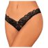 Obsessive Donna Dream - čipkaste otvorene tanga gaćice (crne) - M/L