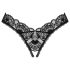 Obsessive Donna Dream - čipkaste otvorene tanga gaćice (crne) - M/L