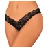 Obsessive Donna Dream - čipkaste otvorene tanga gaćice (crne) - XL/XXL