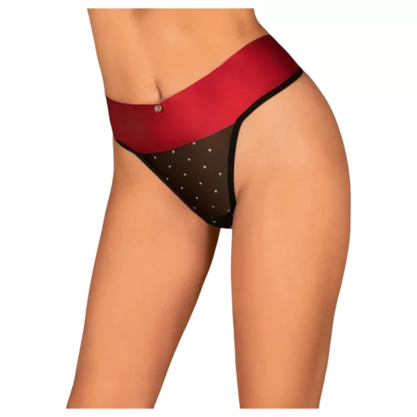 Obsessive Tienesy - tanga sa mašnom (crvena) - L/XL