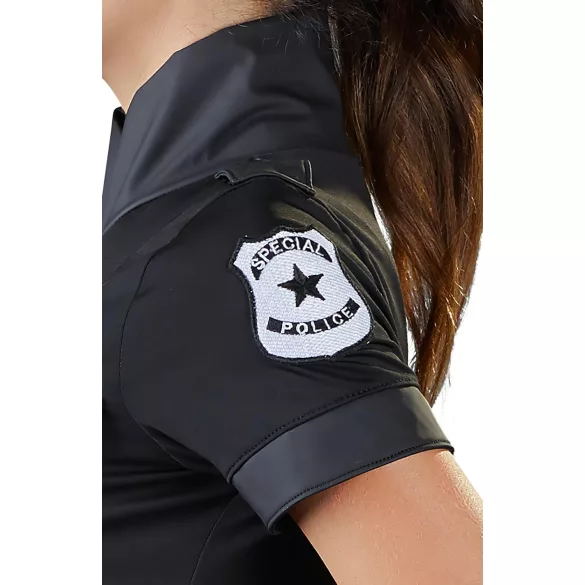 Cottelli Policajka - uniforma haljina (crna) - XL