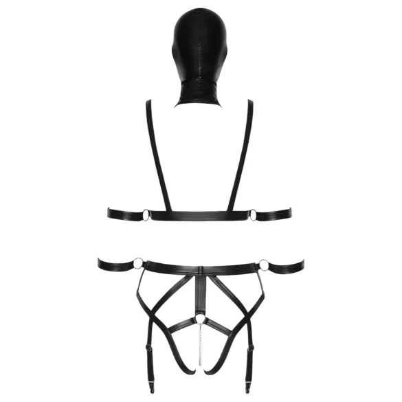 Bad Kitty - set crnog pojasa i maske - M