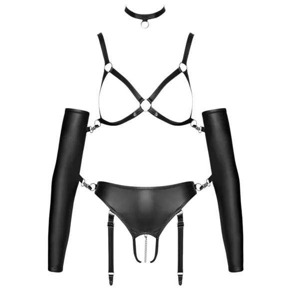 Bad Kitty - crni set za bondage telo - L