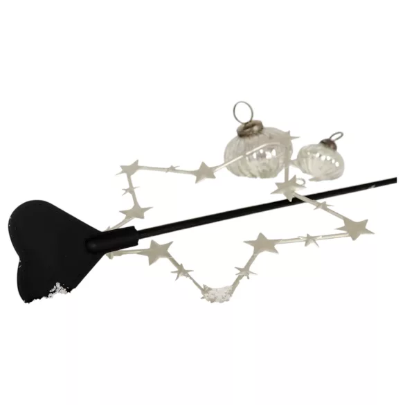 Silikonski štapić sa srcem - crni