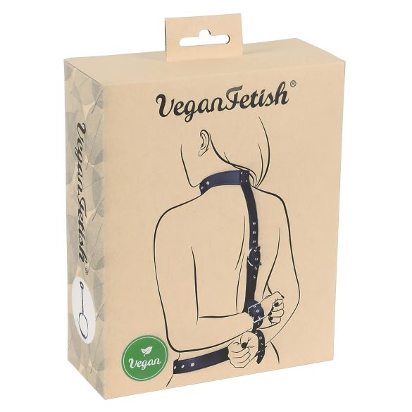 Vegan Fetish - set za vezivanje ruku iza (crno)